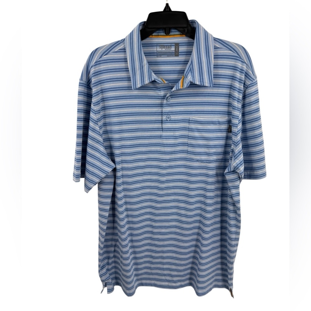 Marsh Wear Mens Polo Style Short Sleeve Shirt Mens Size XL Double Striped
